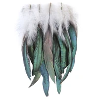natural chicken feathers jewelry making 6 8 inch rooster tail plumes carnival wedding handiwork decoration feathers for crafts