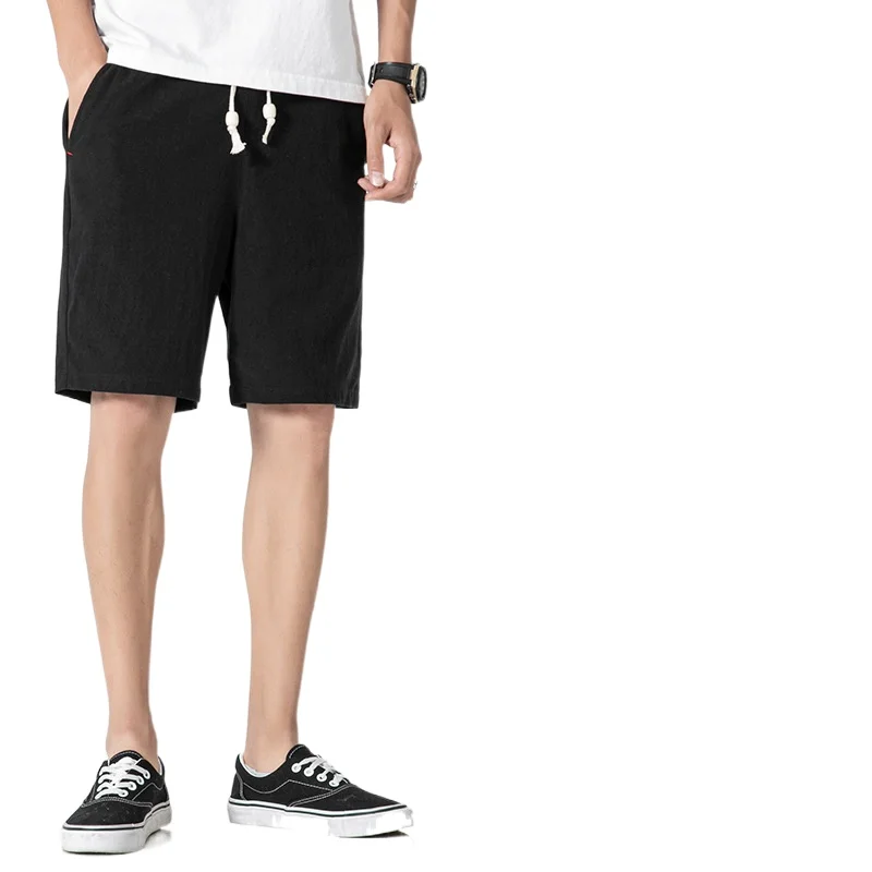 

Шорты мужские пляжные с эластичным поясом, однотонные повседневные свободные спортивные тонкие модные хлопковые с конопляной тематикой, в ...