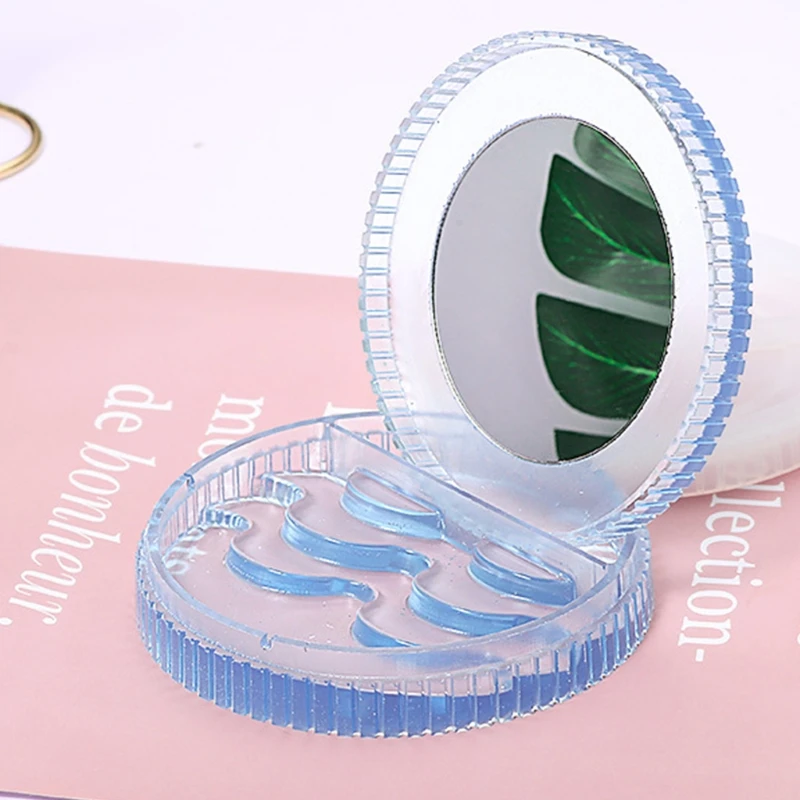 

DIY Eyelashes Display Tray Holder Mold Round Case Silicone Epoxy Mould Resin Casting Pattern Eyelashes Storage Box Case