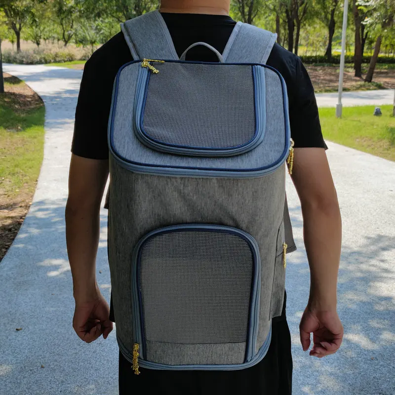 

Unibull Cat Mesh Carrier Backpack Breathable Pet Bag For Dogs Fashion Portable Carrier Comfort Carrier for Small Medium Dog