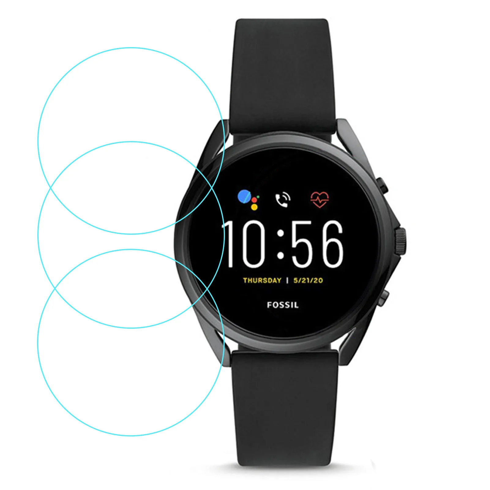 Защитное стекло 9H для смарт-часов Fossil Gen 5 LTE 3 шт. | Электроника