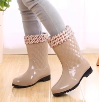 comemore new rain boots woman water shoes women slip on keep warm non slip boots women lluvia boots shoe boots for women size 41