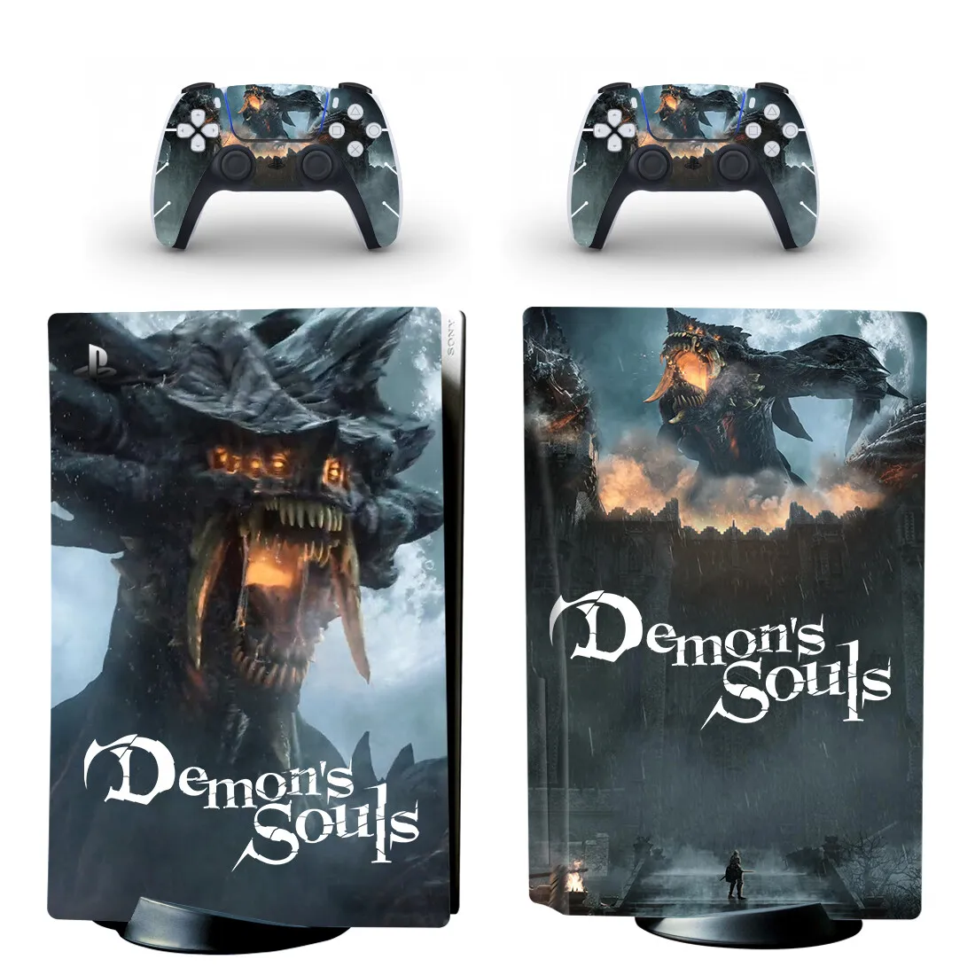 

Demon's Souls PS5 Standard Disc Skin Sticker Decal Cover for PlayStation 5 Console and 2 Controllers PS5 Disk Skin Vinyl