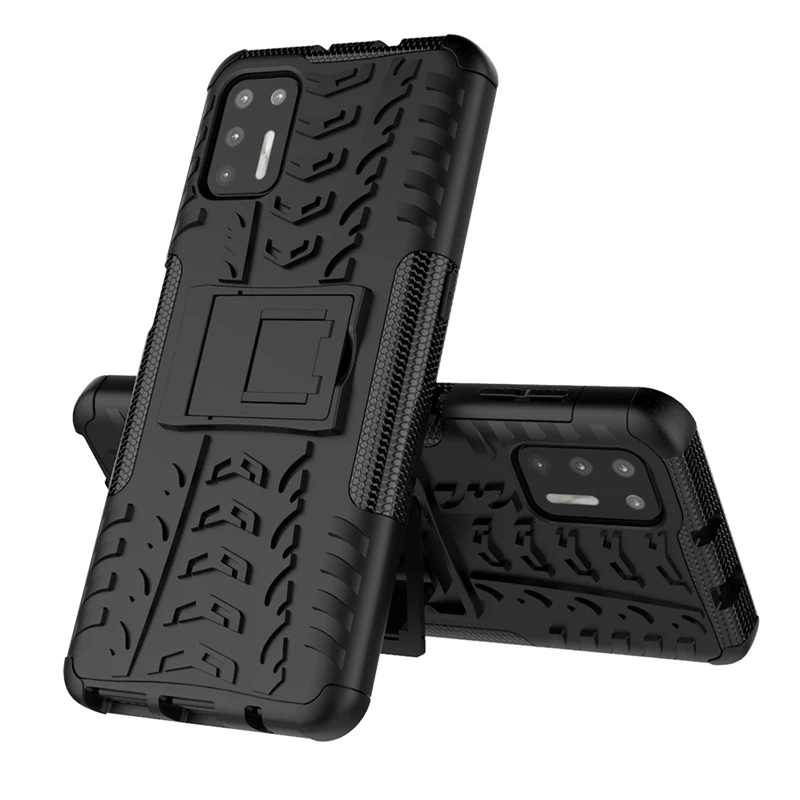 

For Motorola Moto G9 Plus Case Silicone Armor PC Bumper Phone Holder Back Case For Motorola G9 Plus Cover For Moto G9 Plus Case