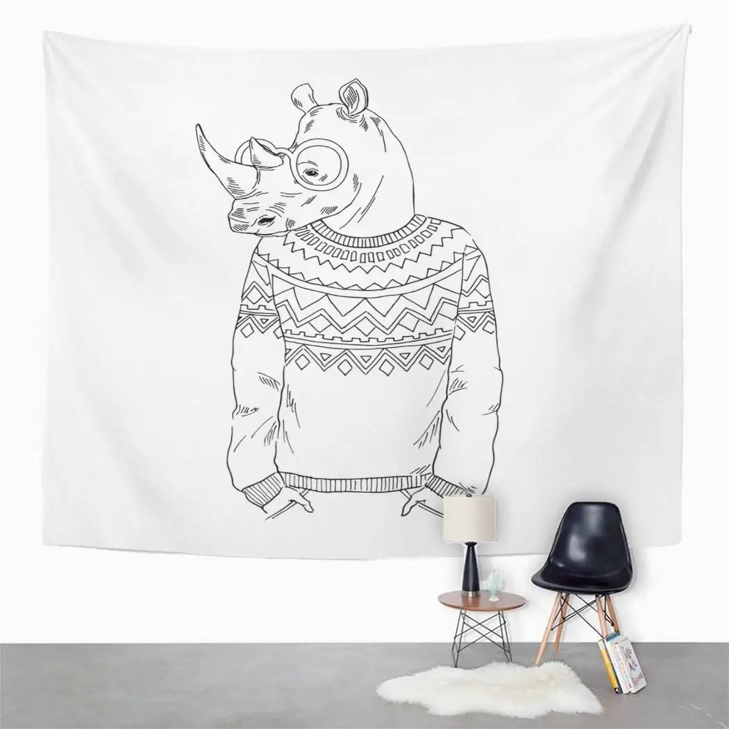 Гобелен для мальчиков черный гобелен с собакой шнауцера спальни декор комнаты