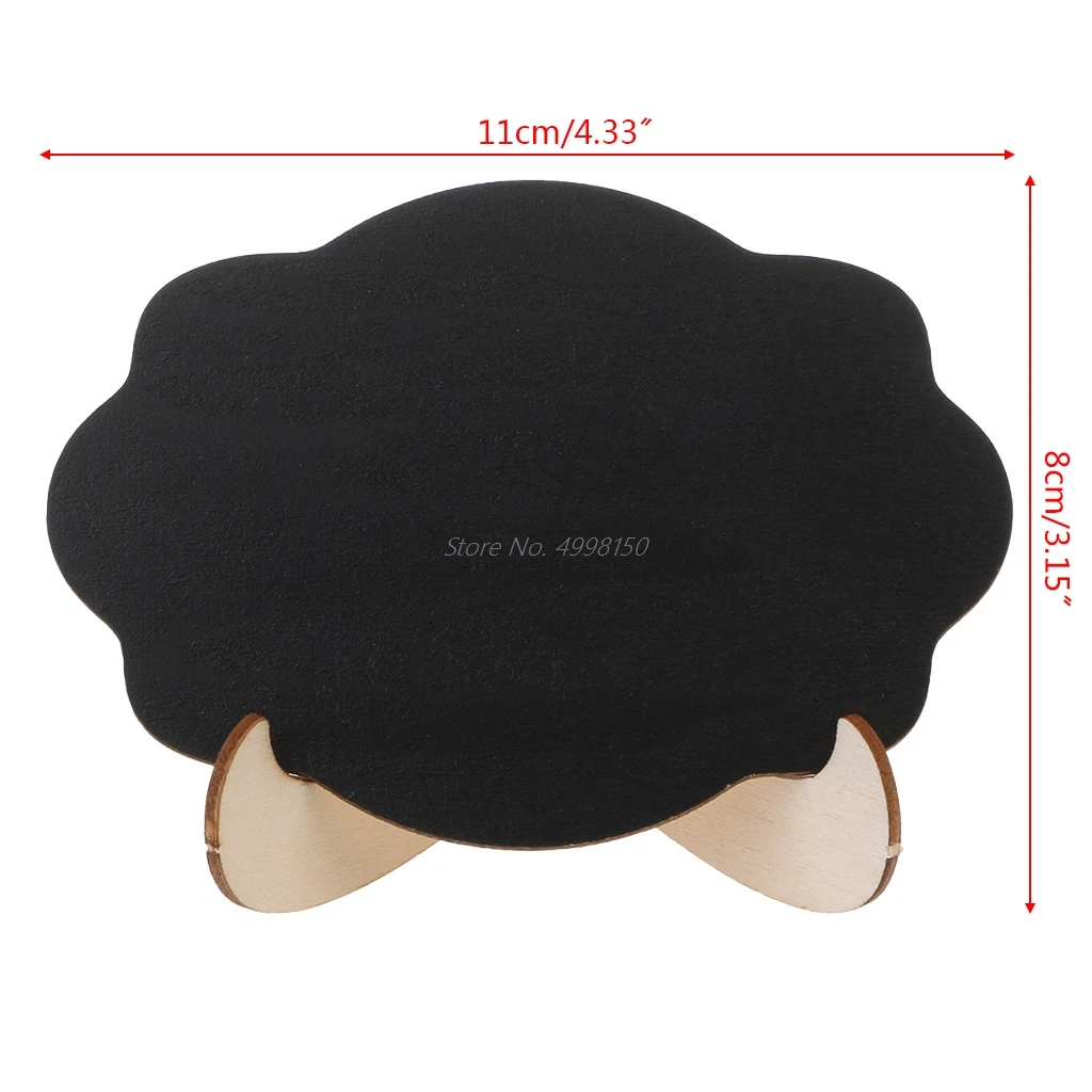 

10pcs Wooden Mini Blackboard Cloud Shape Table Sign Memo Message Stand Chalk Board Wedding Party Decoration Supplies Dropship
