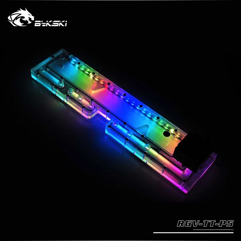 

Водяное охлаждение ПК Bykski, пластина Водного Канала, интегрированная плата для TT P5 чехол, RBW(5 В)/RGB(12 В), подходит для RGV-TT-P5