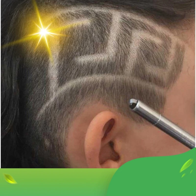 Professional Magic Engrave Beard Hair Scissors Eyebrow Carve Pen Tattoo Barber Hairdressing Oil Head Carving | Красота и здоровье