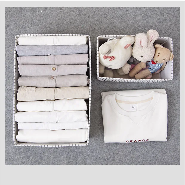 

Foldable Underwear Storage Box Household Non Woven Clothing Storage Box Space-saving Wardrobe Drawer Finishing Container