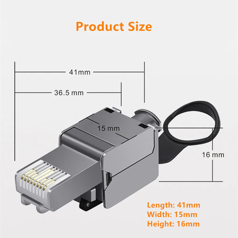 Соединитель RJ45 10 шт. соединитель Cat6 Cat6A Cat7 Cat8 для интернет-сетевых кабелей медный