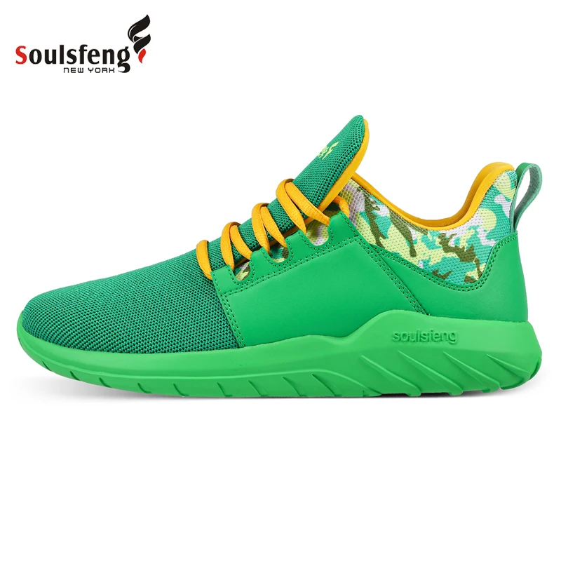 

Soulsfeng Green Sneakers Men Mesh Breathable Running Sport Shoes Unisex Light Soft Couple Shoes Athletic Sneakers Shoes
