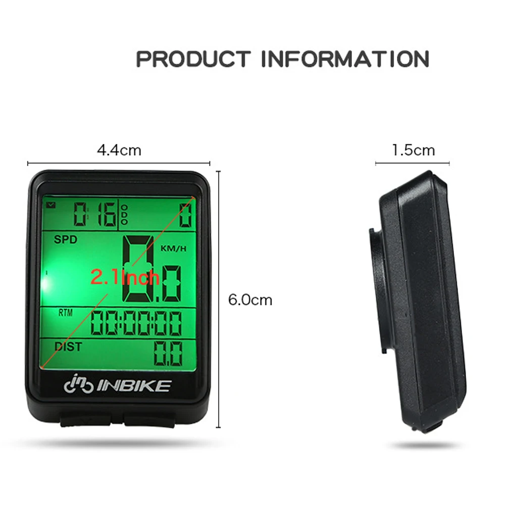 Водонепроницаемый велосипедный компьютер беспроводной/проводной одометр