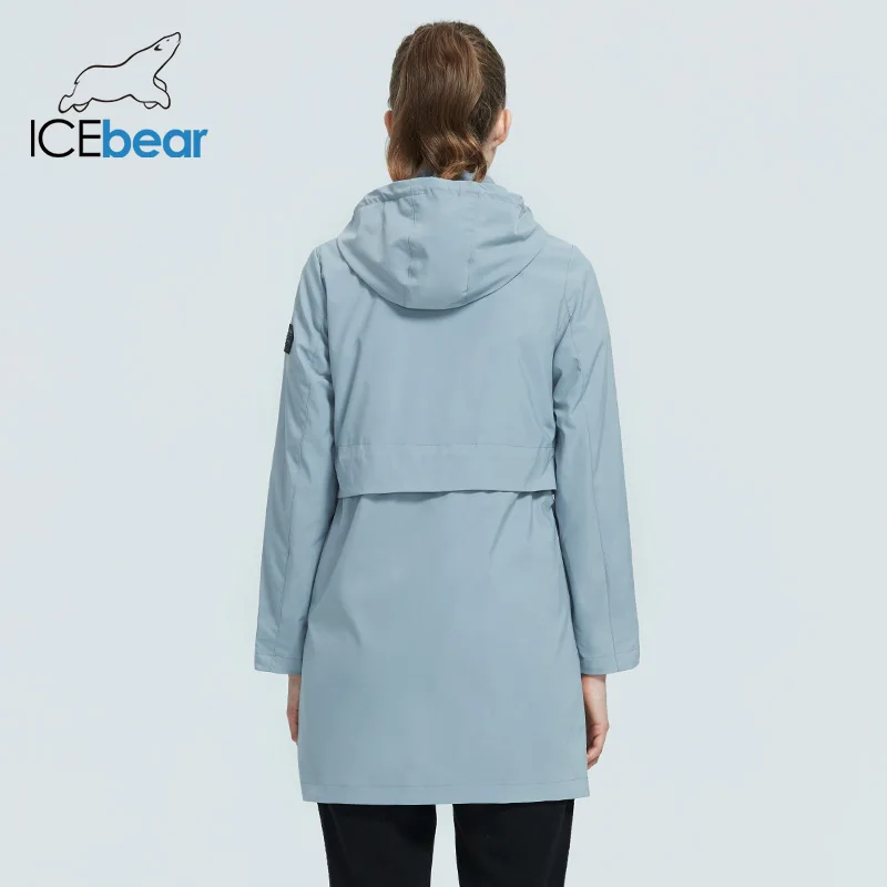 ICEbear 2021 модная женская ветровка высококачественный Женский тренчкот с капюшоном