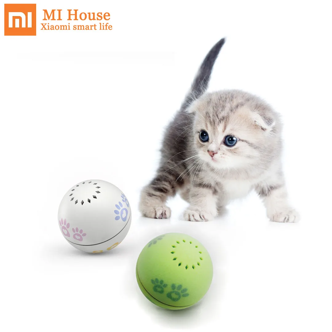 Xiaomi Petoneer Pet smart companion ball Cat Toy Built-in catnip box Irregular scrolling funny cat artifact Smart pet toy | Электроника