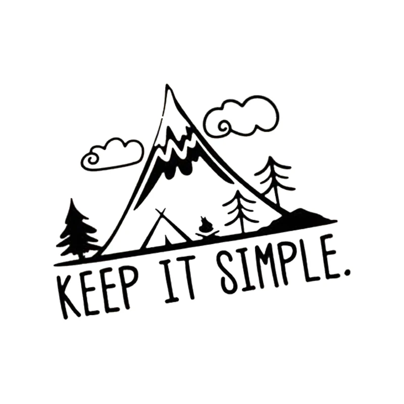 Простая Виниловая наклейка для ноутбука и автомобиля с изображением сосны гор