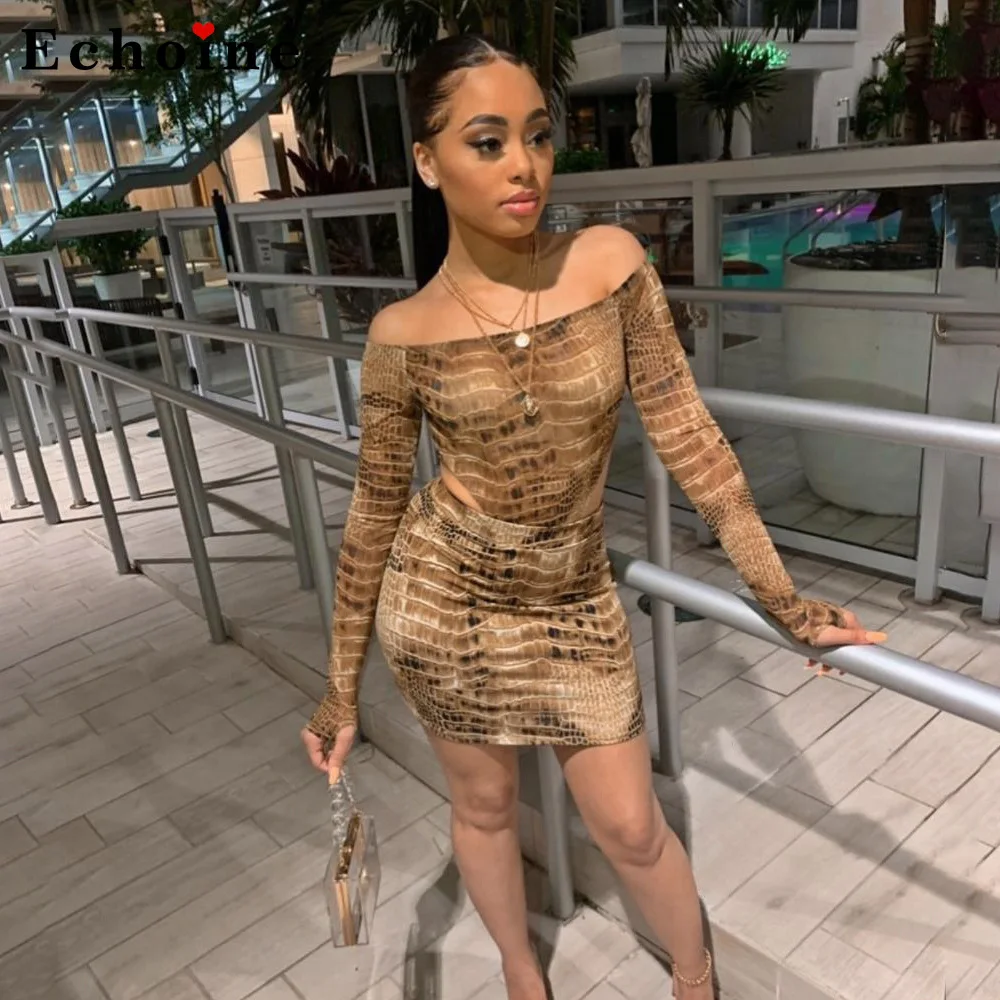 Новинка Женский пикантный комплект из двух предметов в виде змеи облегающая