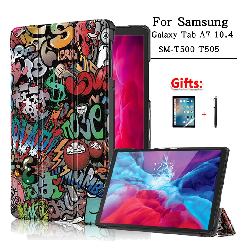 

Case for Samsung Galaxy Tab A7 10.4 SM-T500 T505 Tablet Folding Stand Cover for Samsung Galaxy Tab A7 10.4 2020 Case