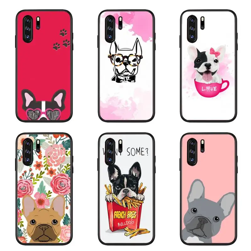 

French Bulldog Phone Case For Huawei P9 P10 P20 P30 P40 MART Pro Lite TPU Cover