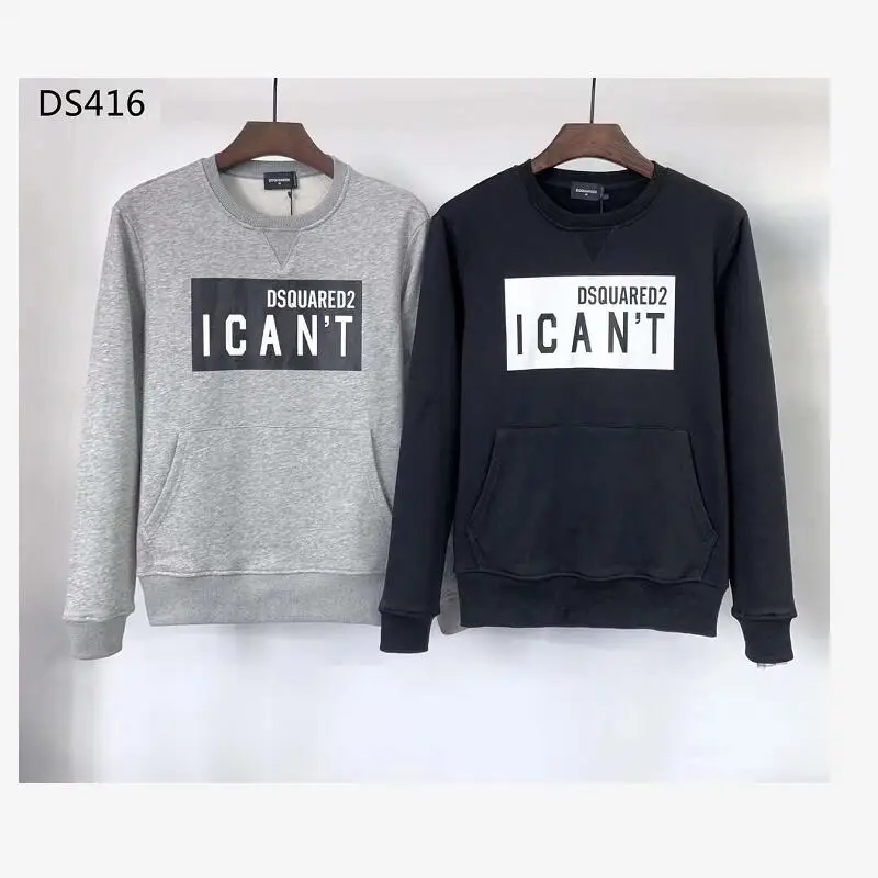 

Классическая Повседневная Толстовка Унисекс Dsquared2 для женщин и мужчин с буквенным принтом, модель DS416 #, 2022