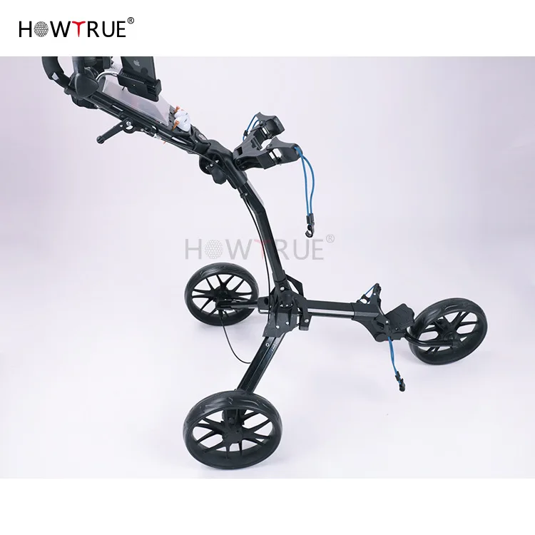 3 колесная тележка для гольфа легкая складная с регулируемой ручкой и подвесной