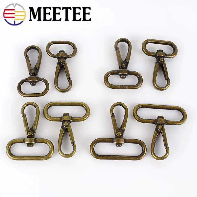 Металлическая вращающаяся латунная пружинная Пряжка Meetee 5 шт. 20/25/32/38 мм крючок