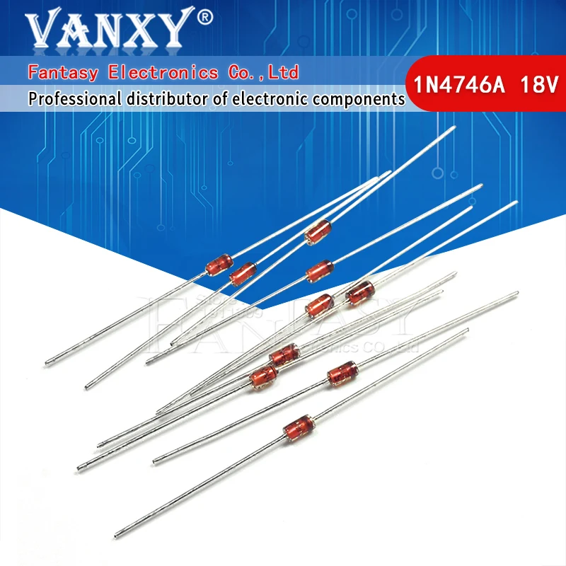 100 шт. 1 Вт 18 в 1N4746A 1N4746 DO 41 Диод Зенера|zener diode|100pcs diodediode 100pcs |