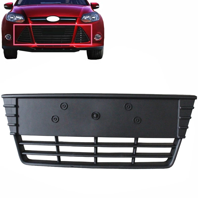 Черный передний бампер Центральная решетка радиатора для Ford Focus 2012-2014 |