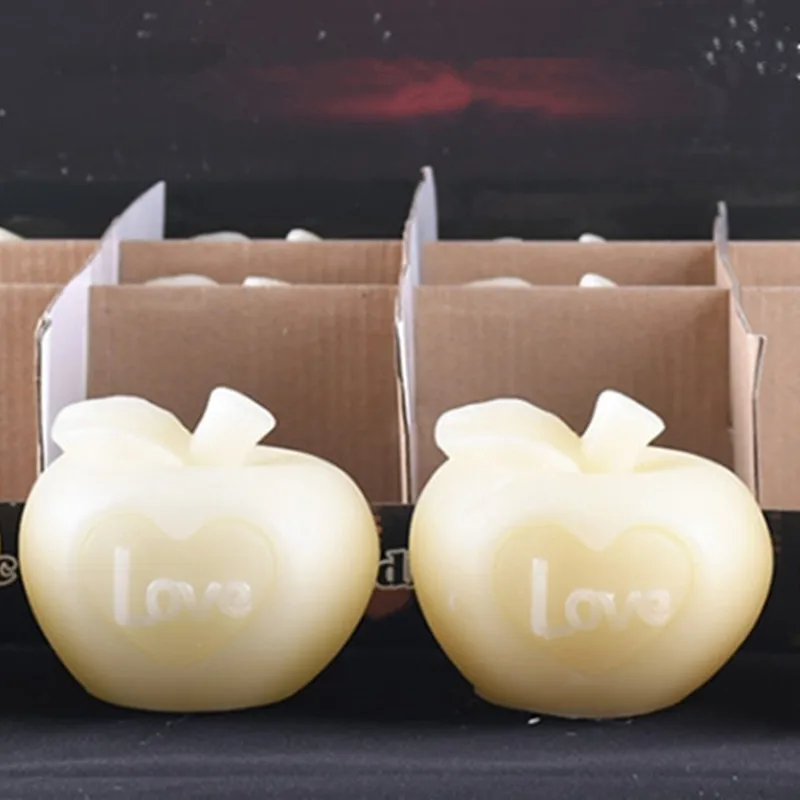Имитация яблока ароматерапия фруктовая свеча подарок на день рождения торт