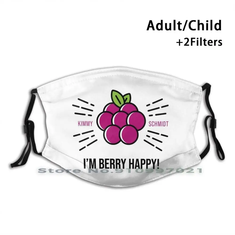 Небьющийся шарф Кимми Шмидт I'm Berry Happy-черная маска для шеи и лица бандана