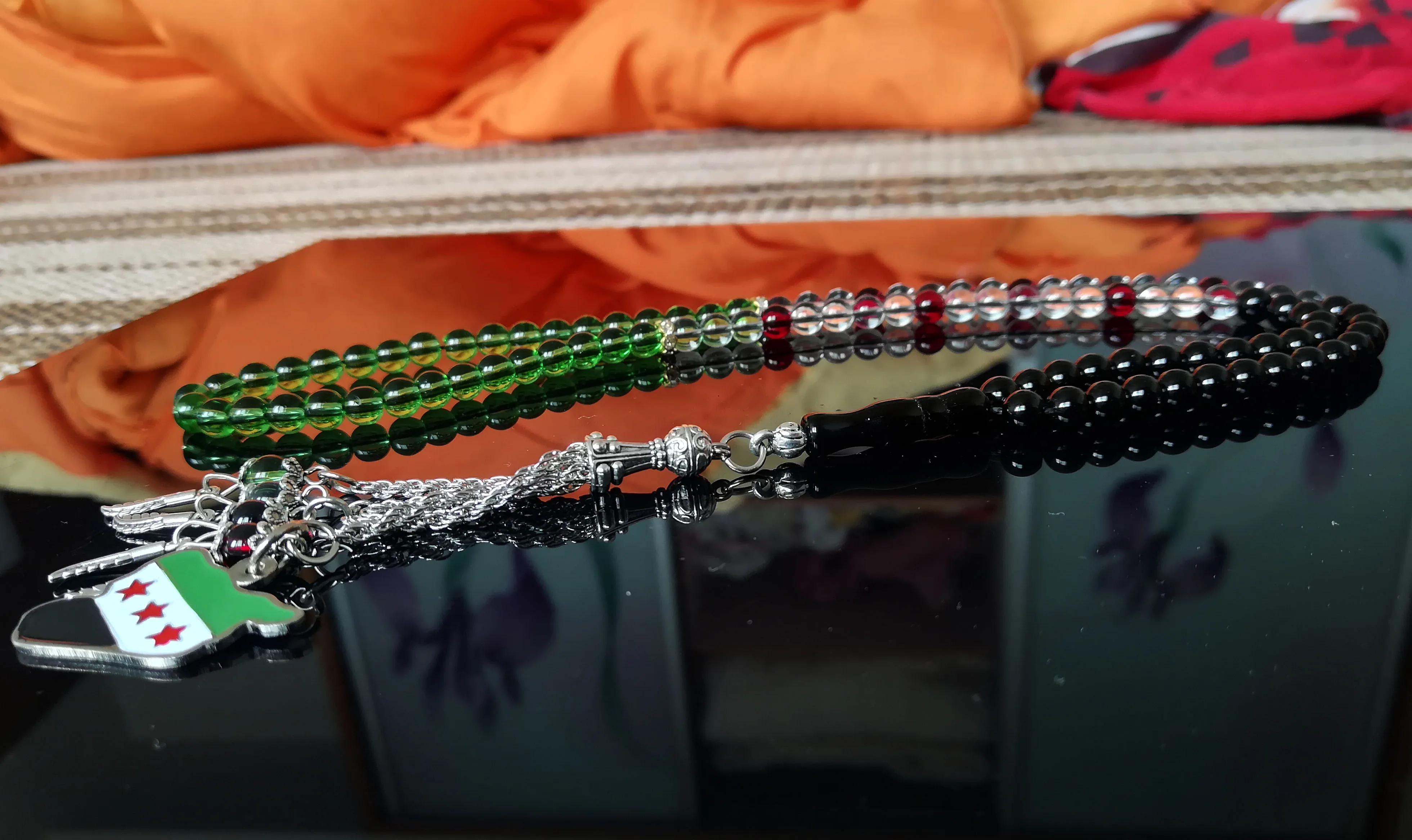Новый сирийский флаг Syrie tasbih бесплатная доставка кристаллами ожерелье браслет