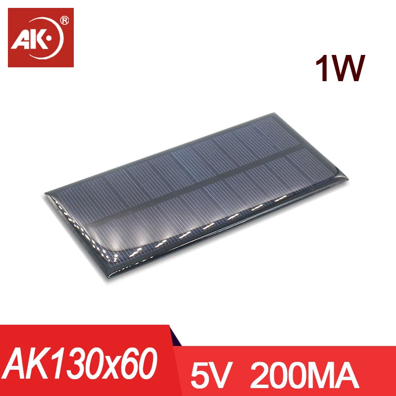 

20pcs AK 5V 130*60mm Mini Solar Panel Plate Charger Battery Kit Complete Electric Generator Power Bank Energ For Mobile Phone