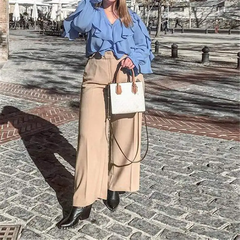 Женские топы и блузки с оборками v-образным вырезом модные шифоновые сексуальные