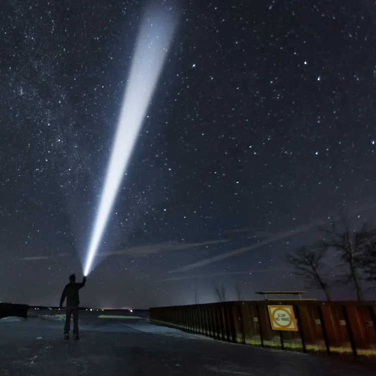 

Super bright LED Portable Spotlights Flashlight Torch Searchlight with Base Fishing Led Light Lantern Suitable for Expeditions