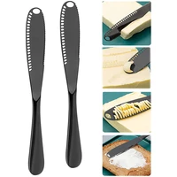 2 pcs stainless steel butter spreader knife 3 in 1 kitchen gadgets multi function butter spread and grater with serrated edge