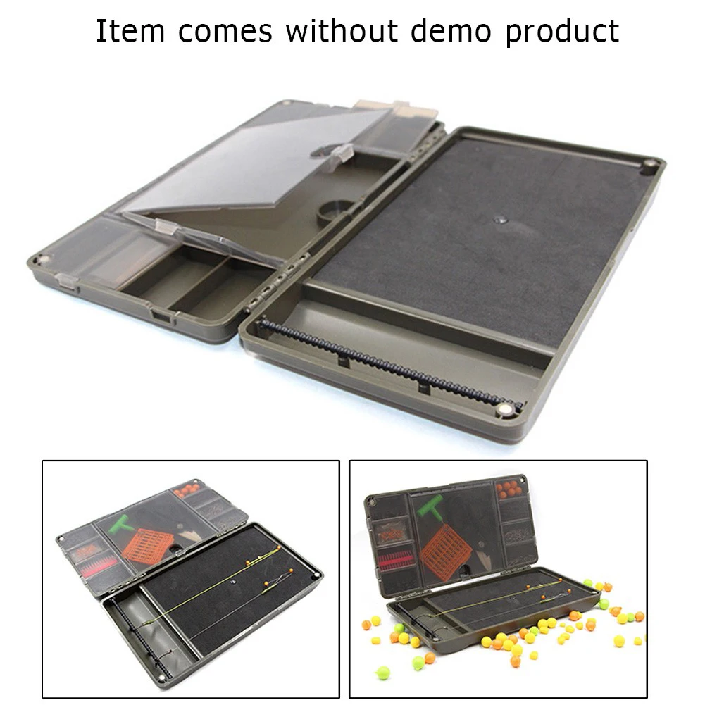 

Fishing Rig Board Box & Terminal Tackle System Carp Swivels Hooks Storage System 25.5*13.5*3cm Multi-Function Fishing Box