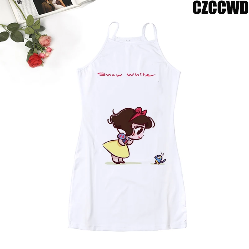 Облегающее летнее платье принцессы Kawaii Harajuku новинка 2020 женское с принтом