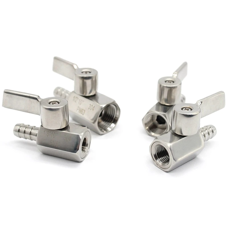 Женский 1/8 &quot - 1/2&quot BSP x 7-12 мм штуцер для шланга мини санитарно шаровой клапан
