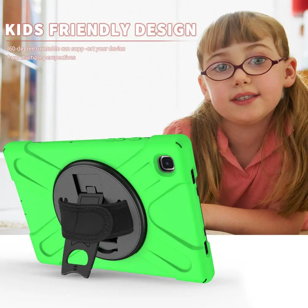 

360 Rotation Hand Strap & Kickstand Funda Tablet Samsung Galaxy Tab A7 10.4 Case 2020 T500 T505 T507 SM-T505 Protective Cover