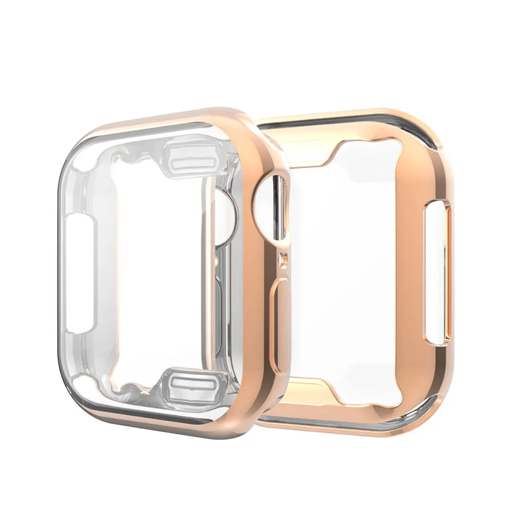 360 Тонкий чехол для часов Apple Watch SE 6 5 4 3 2 1 42 мм 38 мягкая прозрачная защитная пленка