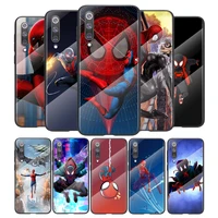 marvel spider man for xiaomi mi 11 11i 10t cc9e 9t note 10 ultra pro lite 5g tempered glass cover shell phone case