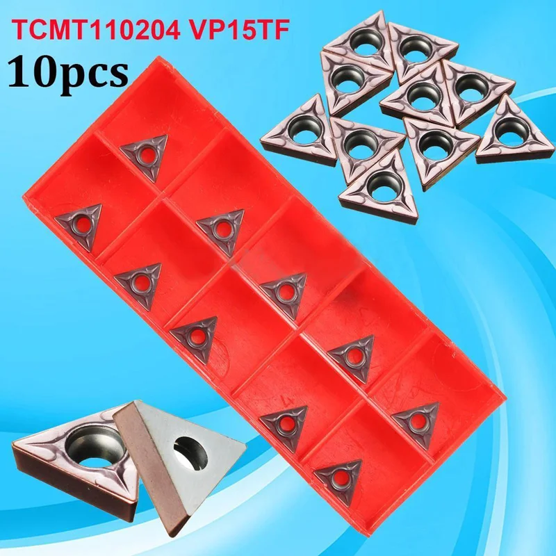 10x TCMT110204 VP15TF TCMT21.51 CNC Твердосплавные вставки лезвия токарный станок наборы лезвий