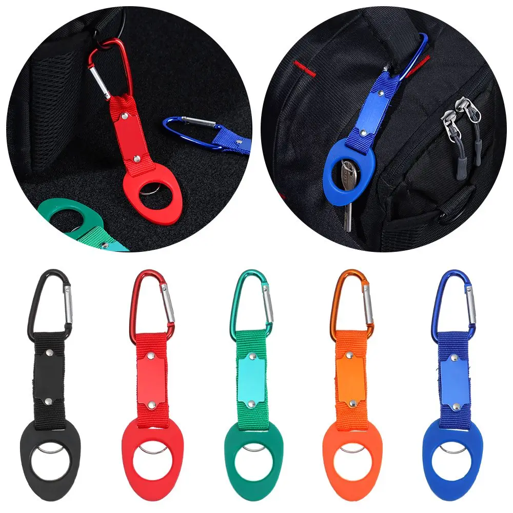 

Hot Aluminum Accessories New Arrival Outdoor Carabiner Sports Kettle Buckle Rubber Buckles Hook Water Bottle Holder