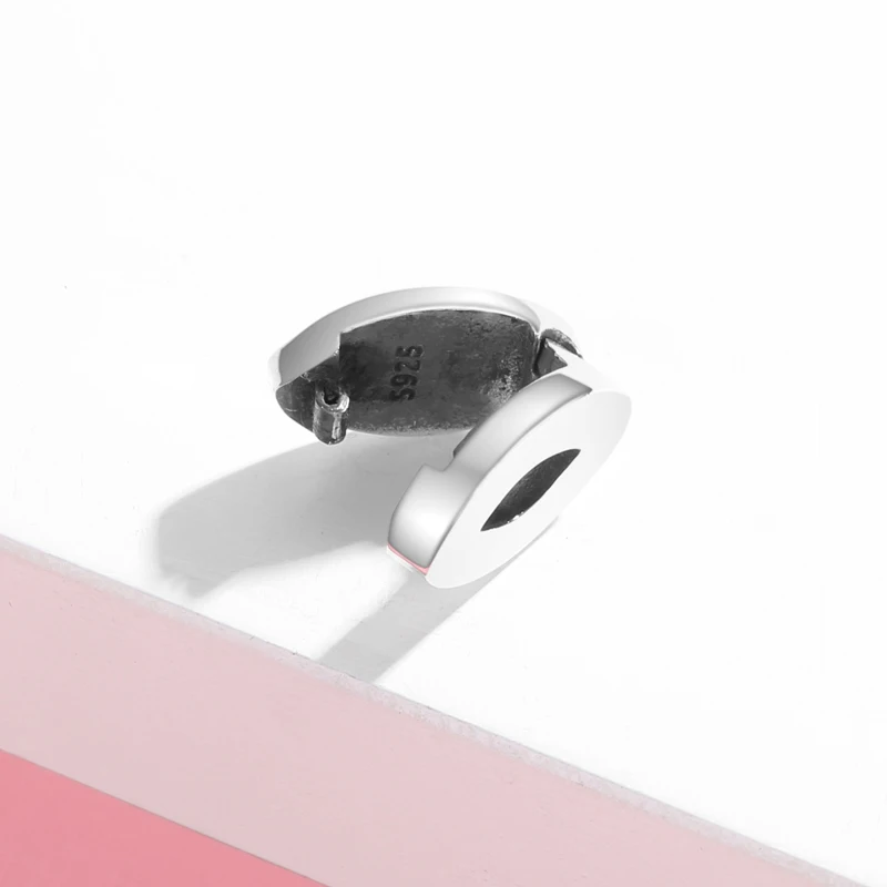 

Fashion Sport DIY 925 Sterling Silver Blue Enamel Football Clip Beads Fit Original Reflection Charm Bracelets Jewelry Making