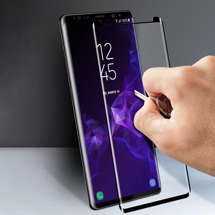 Защитное стекло Samsung galaxy note 9 8 изогнутое 3D 5D HD 9H ударопрочное Олеофобное