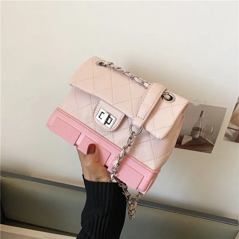 

2021 New Fashion All-match Simple Small Square Bag Lady Chain Shoulder Messenger Bag Luxury Handbags Women Bags Designer Cc Gg