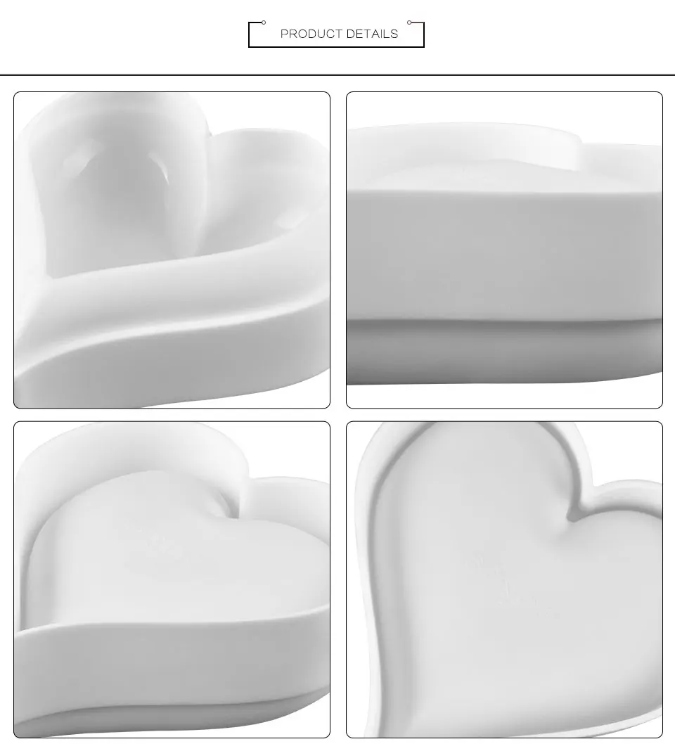 

Heart Shape Cake Mold 3D Silicone Molds for Art Cake Mousse Forms DIY Baking Dessert Moulds Bakeware Tools