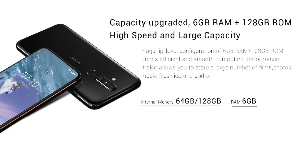 Мобильный телефон с глобальной прошивкой Nokia X71 6GB 128GB Android P 4G FDD LTE 6,3" 19:9 FHD+ Snapdragon 660 Восьмиядерный 3500mAh сканер отпечатков пальцев