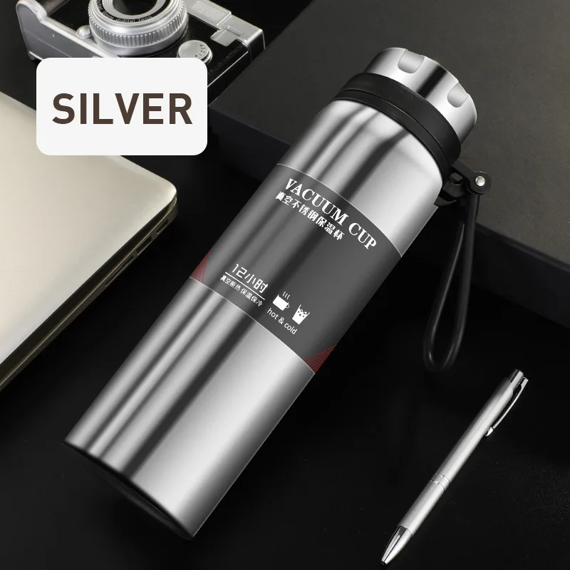 Термос YIHAO из нержавеющей стали с двойными стенками 1000 мл|Вакуумные фляги и