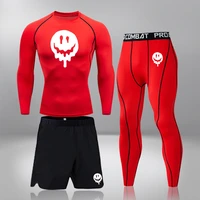 men sportswear gym fitness compression sport suits quick dry clothes basketball track and field team set thermal underwear