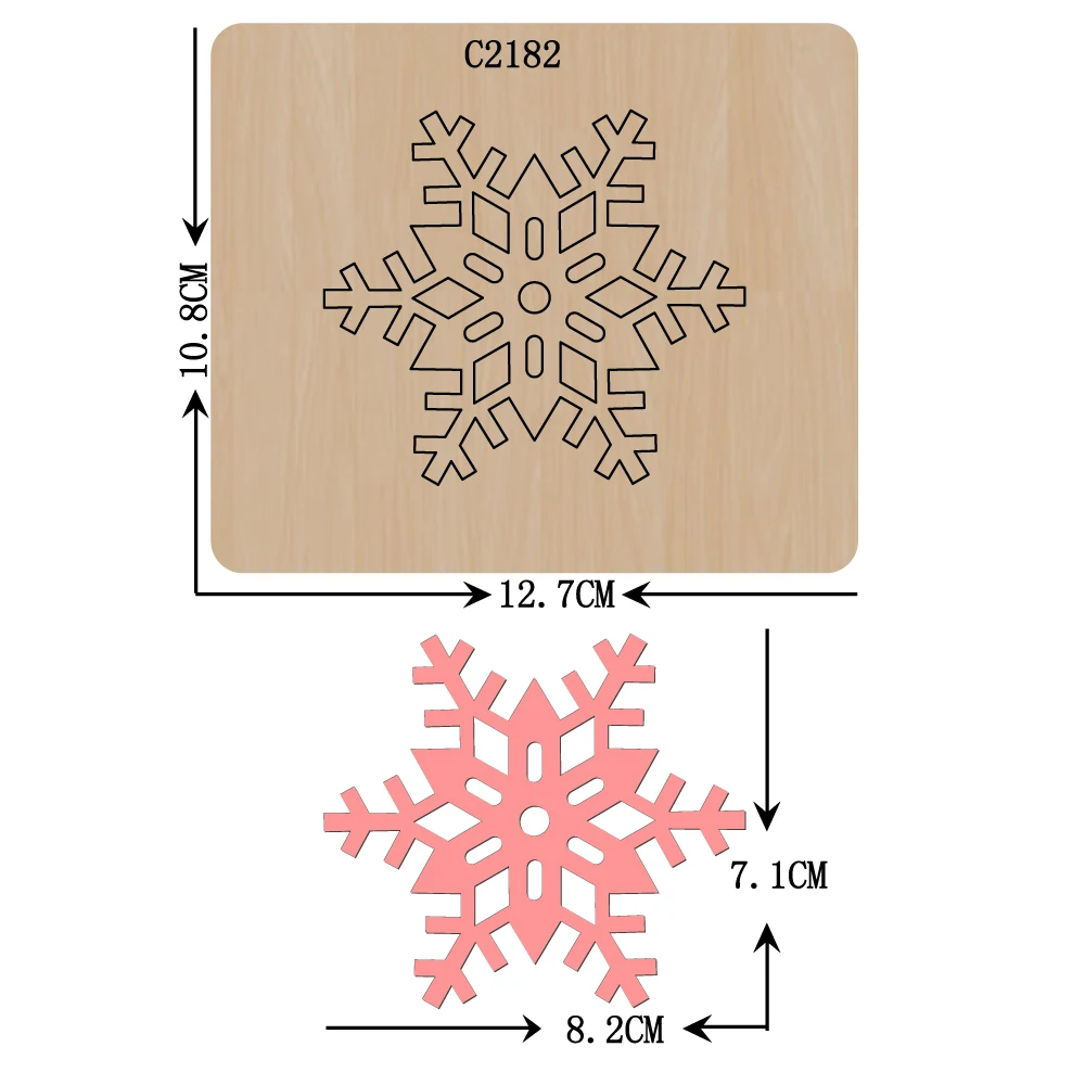 НОВАЯ РОЖДЕСТВЕНСКАЯ Снежинка деревянные штампы для скрапбукинга C2182 режущие |